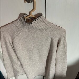 SHEIN Cream Cowl Neck Sweater